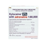 XYLOCAINE 2% & ADRENALINE 1:80.000 10 X 5ML