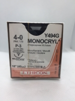 MONOCRYL* SUTURE UNDYED 4/0 P-3 13MM 3/8C 45CM, 12