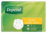 DEPEND SUPER PLUS BRIEFS - MEDIUM ( 3 X 15 )