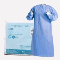 SURGICAL GOWN WITH SLEEVE AND COLLAR LARGE, 20