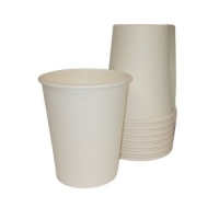 PAPER CUP WHITE SINGLE WALL 8OZ, 1000