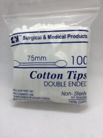 S&M COTTON TIPS DOUBLE ENDED 75MM, 100