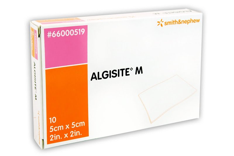 ALGISITE M CALCIUM WOUND DRESSING 5CM X 5CM, 10
